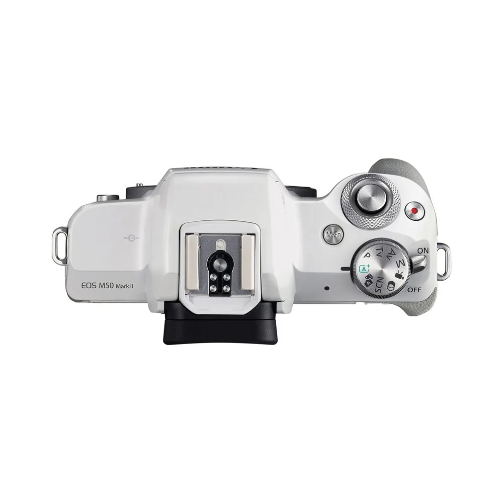 Canon EOS M50 Mark II Mirrorless Camera with 15-45mm Lens (White) - Image 4