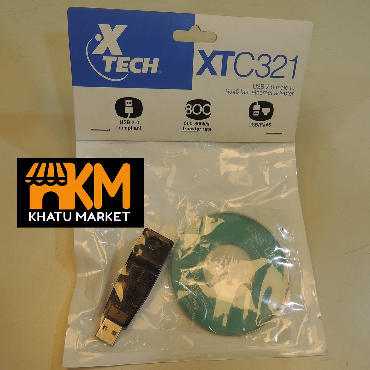 XTC321 Adaptador USB 2.0 a RJ45 cable de Red